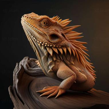 3D model Pogona vitticeps (STL)